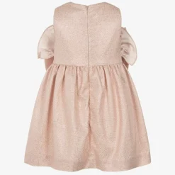 Girls Metallic Pink Dress