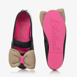 Girls Navy Blue Ballerina Pumps