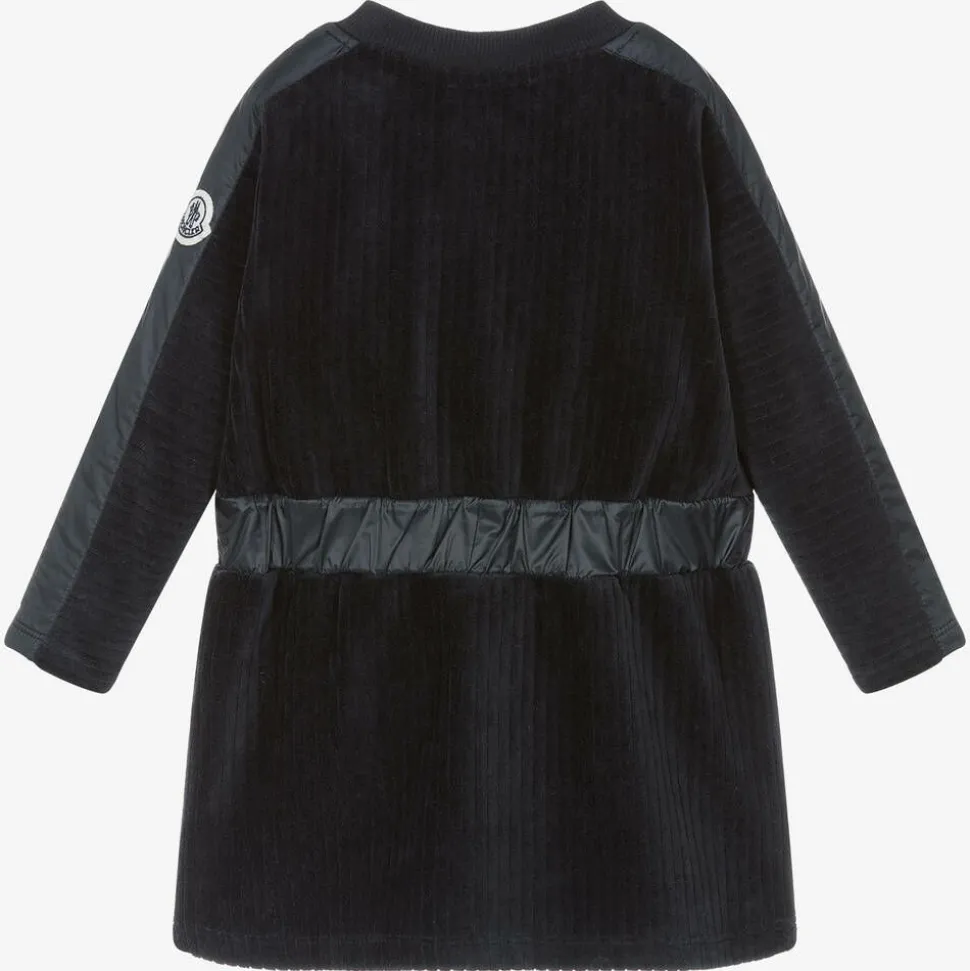 Girls Navy Blue Cotton Dress