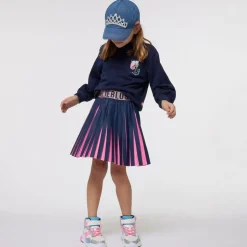 Girls Navy Blue Cotton Sweatshirt