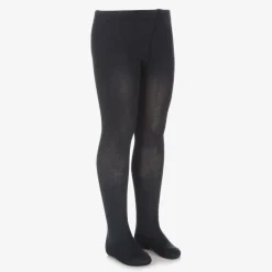 Girls Navy Blue Cotton Tights