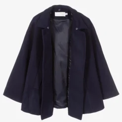 Girls Navy Blue Felted Cape