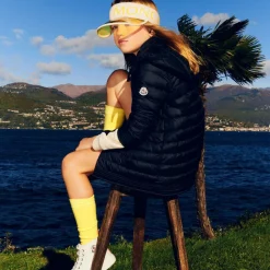 Girls Navy Blue Gles Down Padded Jacket