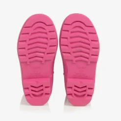 Girls Navy Blue Lightning Bolt Rain Boots