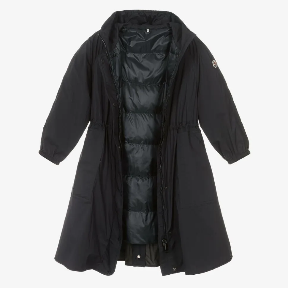 Girls Navy Blue Lins Coat