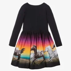 Girls Navy Blue Organic Cotton Sunset Dress