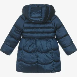 Girls Navy Blue Puffer Coat