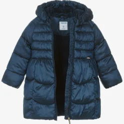 Girls Navy Blue Puffer Coat