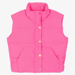 Girls Neon Pink Gilet