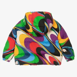 Girls Onde Print Puffer Jacket