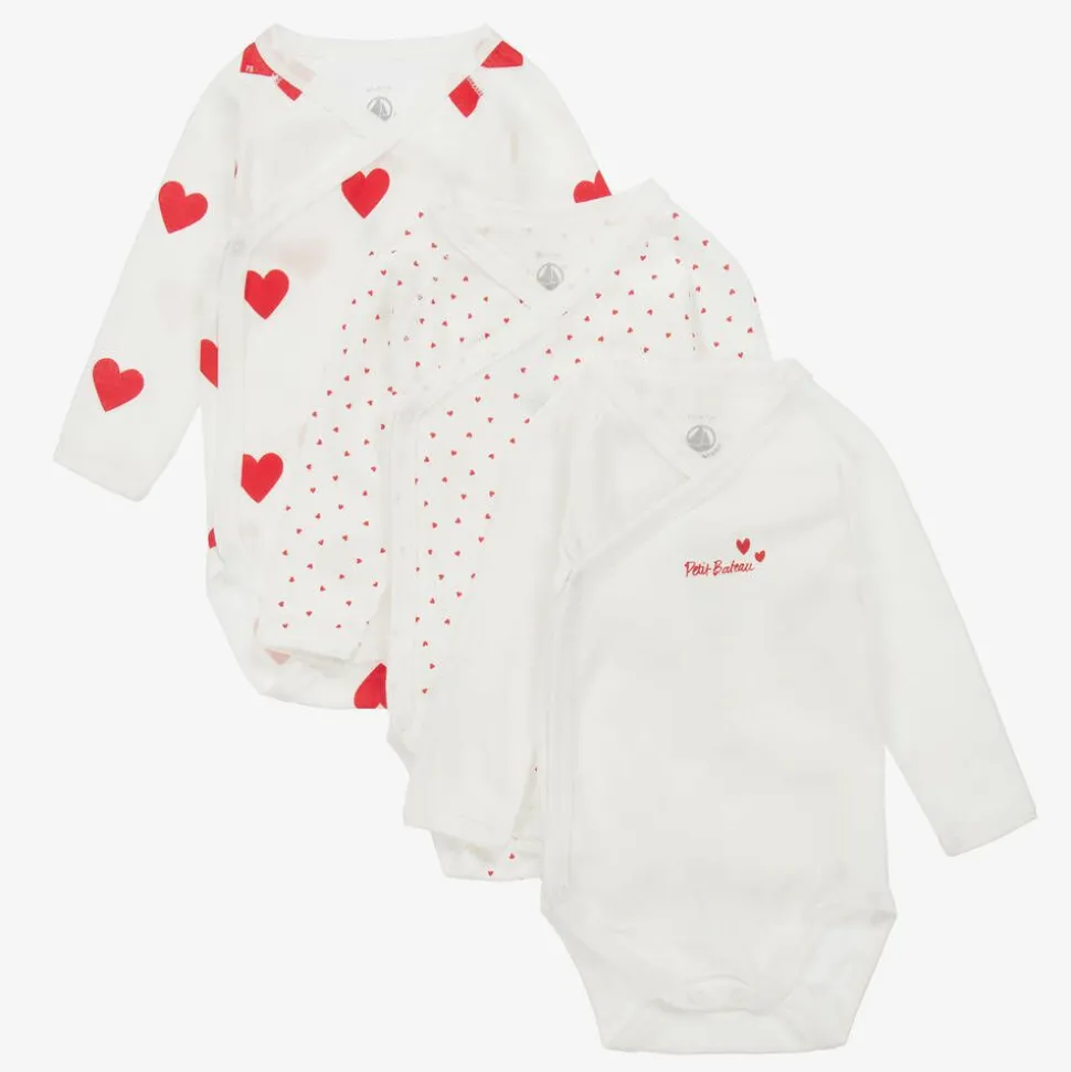 Girls Organic Cotton Bodyvests (3 Pack)