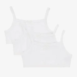 Girls Organic Cotton Cropped Vest (3 Pack)