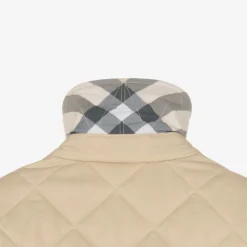 Girls Pale Beige Quilted Jacket