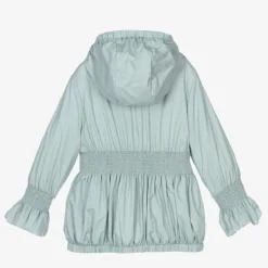 Girls Pale Blue Logo Jacket