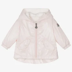 Girls Pale Pink Camelien Hooded Jacket