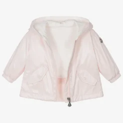 Girls Pale Pink Camelien Hooded Jacket