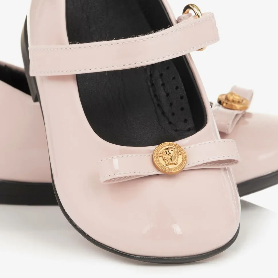 Girls Pale Pink Patent Leather Shoes