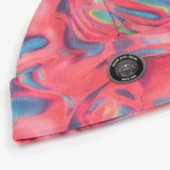 Girls Pink & Blue Knit Pom-Pom Hat