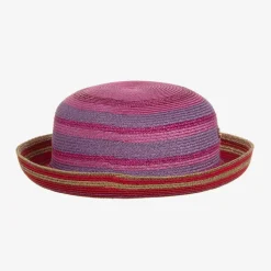 Girls Pink & Gold Stripe GG Hat