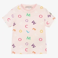 Girls Pink & Multi Logo T-Shirt