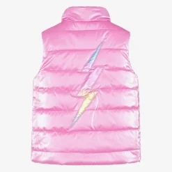 Girls Pink & Rainbow Reversible Gilet