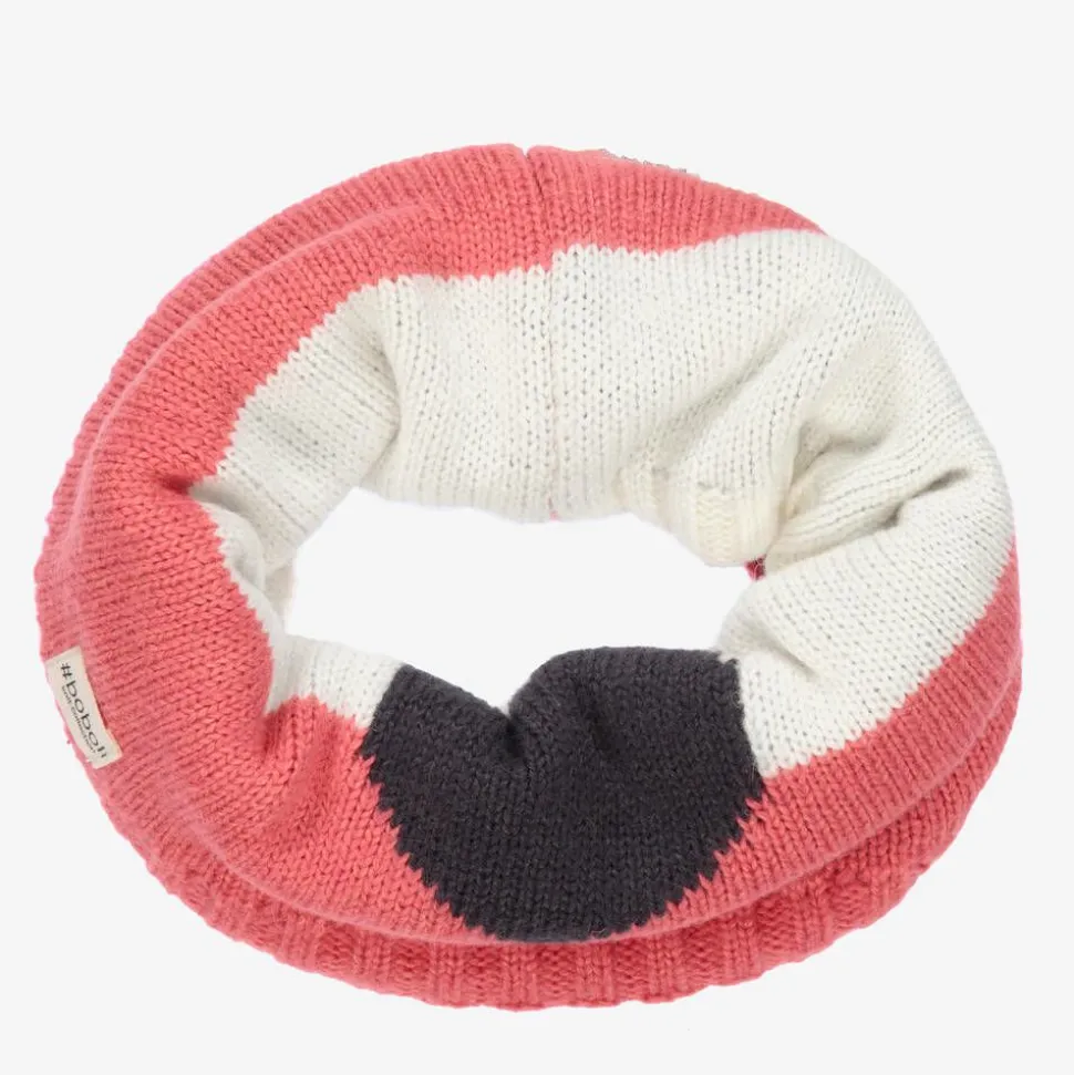 Girls Pink & White Heart Snood