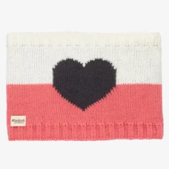Girls Pink & White Heart Snood