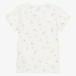 Girls Pink & White Organic Cotton Vests (2 Pack)