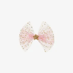 Girls Pink & Gold Hair Clip (10cm)