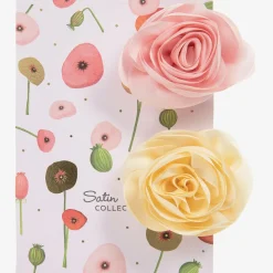 Girls Pink & Yellow Rose Hairclips (2 Pack)