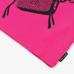 Girls Pink Bag Print Cotton T-Shirt