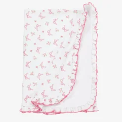 Girls Pink Blooming Bows Cotton Blanket (73cm)