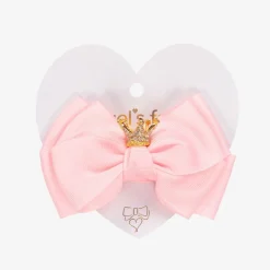 Girls Pink Bow Hair Clip (11cm)
