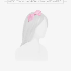 Girls Pink Bow Hairband