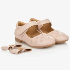 Girls Pink Bow Shoes