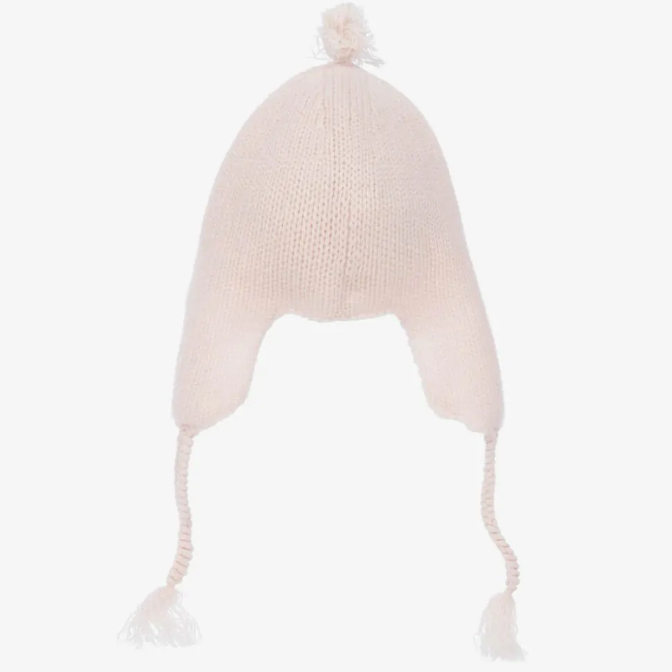 Girls Pink Cashmere Knit Hat