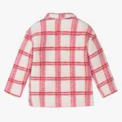 Girls Pink Check Jacket