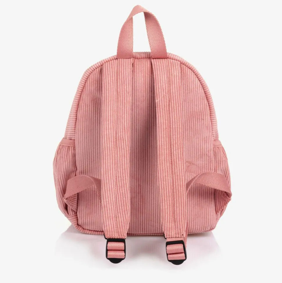 Girls Pink Corduroy Backpack (30cm)