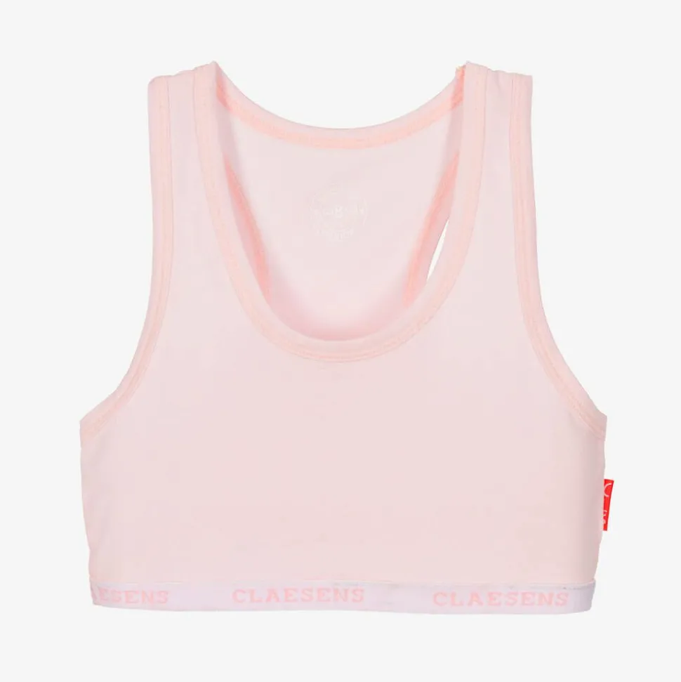 Girls Pink Cotton Bra Top
