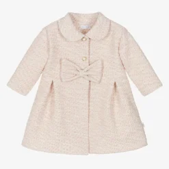 Girls Pink Cotton Coat