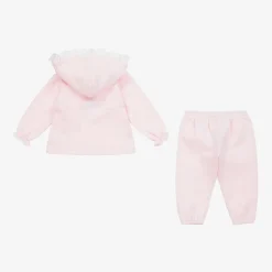 Girls Pink Cotton Duck Tracksuit