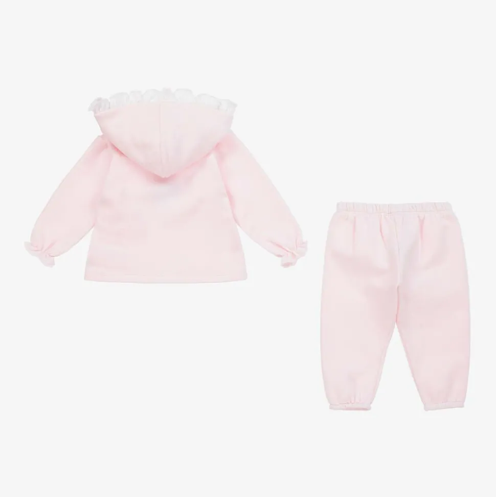 Girls Pink Cotton Duck Tracksuit