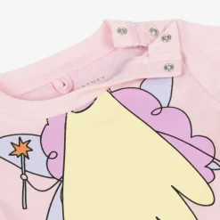 Girls Pink Cotton Fairy T-Shirt