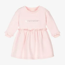 Girls Pink Cotton Jersey Dress