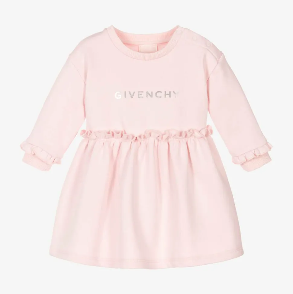Girls Pink Cotton Jersey Dress