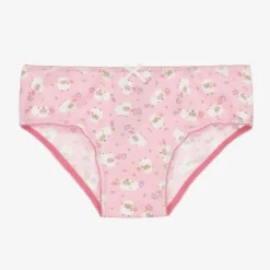 Girls Pink Cotton Knickers (4 Pack)