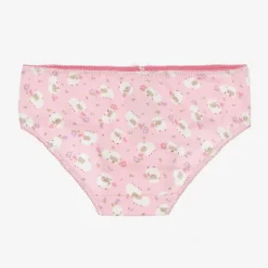 Girls Pink Cotton Knickers (4 Pack)