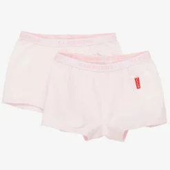 Girls Pink Cotton Knickers (2 Pack)