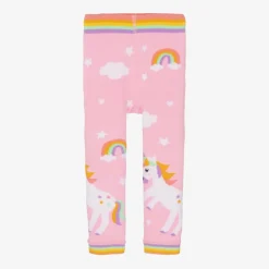 Girls Pink Cotton Leggings