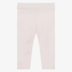 Girls Pink Cotton Leggings